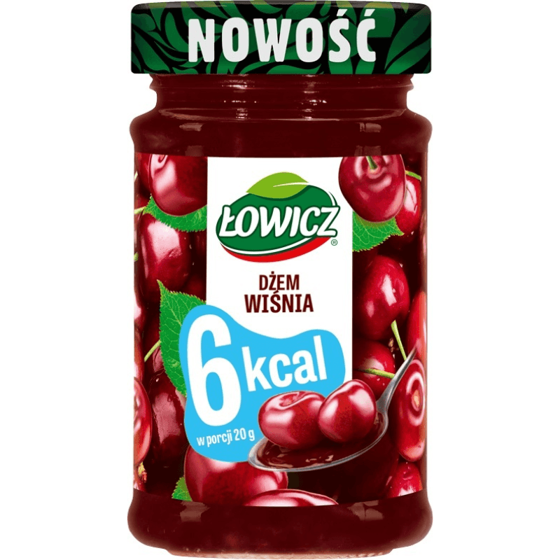 LOWICZ Dzem o smaku wisniowym niskokaloryczny. 42,45 zl/kg