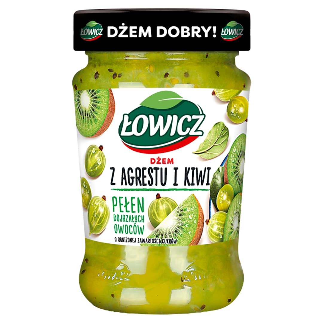 LOWICZ Dzem Kiwi-Agrest niskoslodzony. 25,68 zl/kg