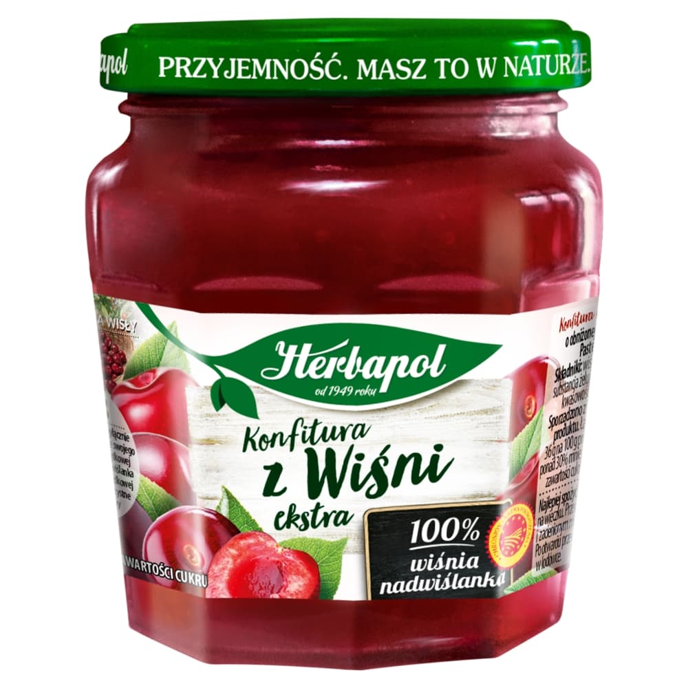 HERBAPOL Konfitura wisniowa niskoslodzona. 31,21 zl/kg