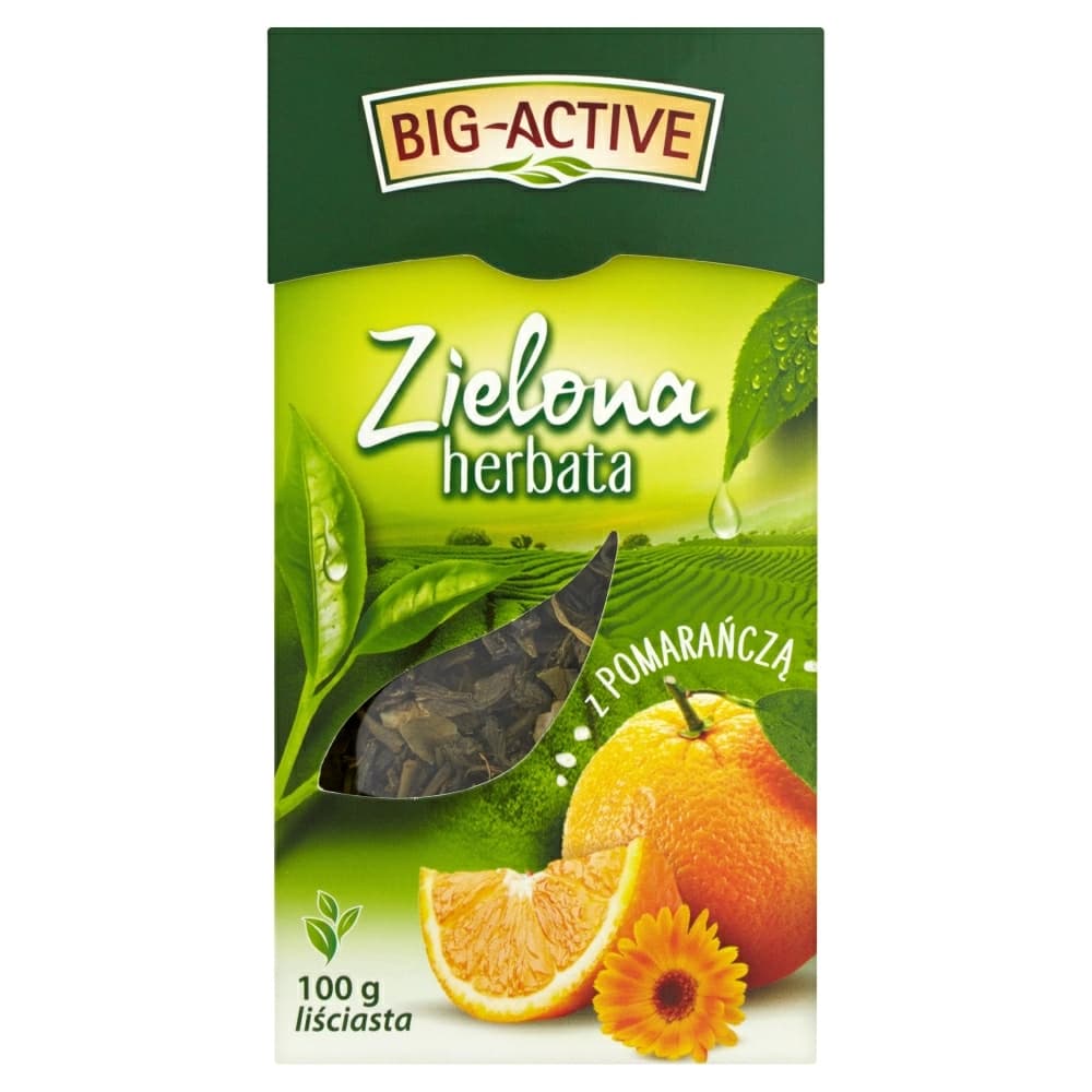 BIG-ACTIVE Herbata zielona lisciasta z pomarancza. 59,90 zl/kg