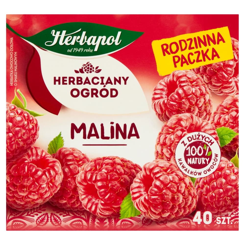 HERBAPOL HERBACIANY OGROD Herbatka owocowo-ziolowa malina 40 szt.. 78,61 zl/kg