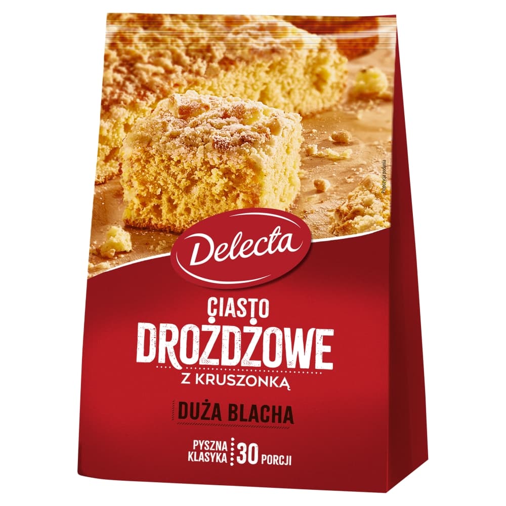 DELECTA DUZA BLACHA Ciasto drozdzowe z kruszonka. 14,98 zl/kg