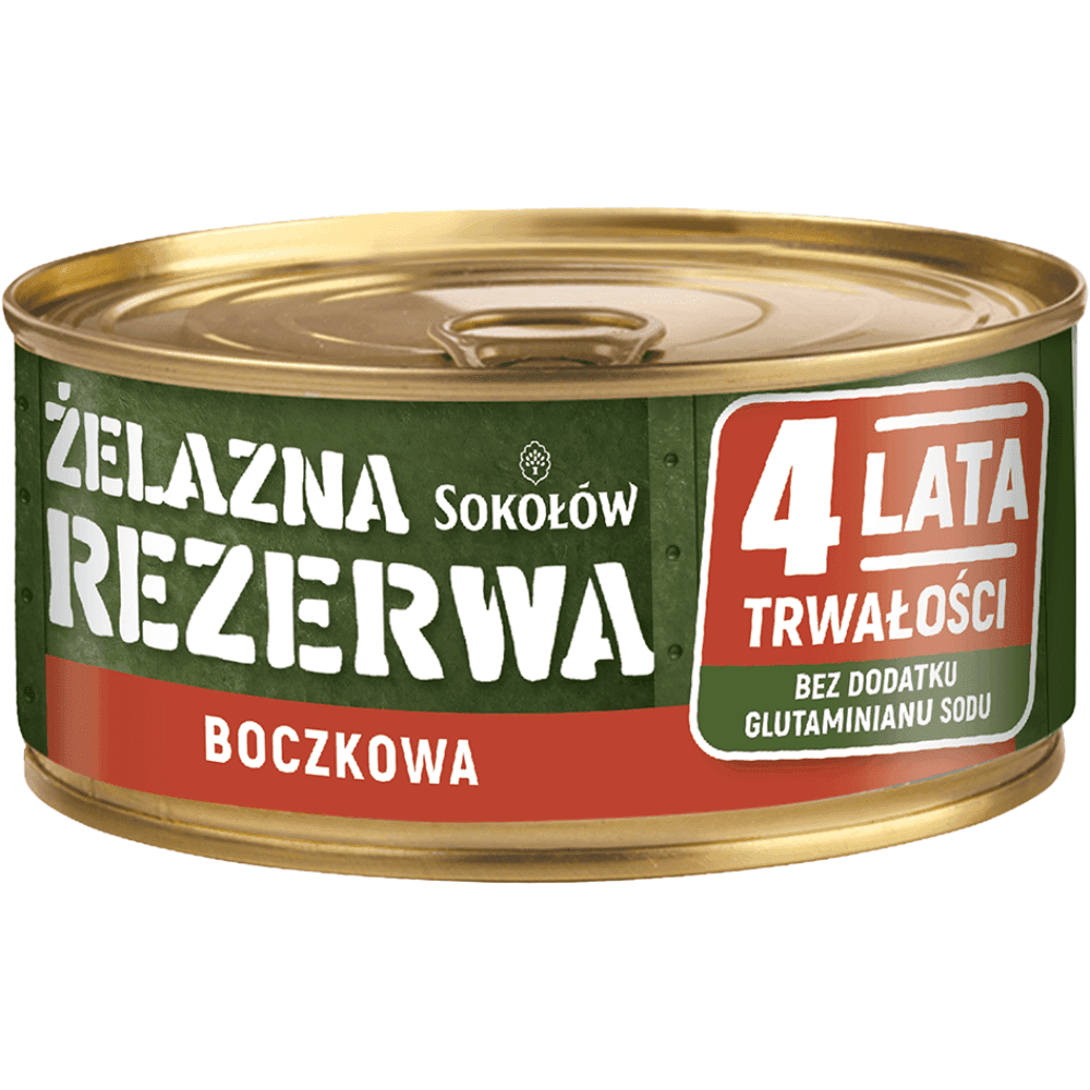 SOKOLOW ZELAZNA REZERWA Konserwa boczkowa. 33,30 zl/kg