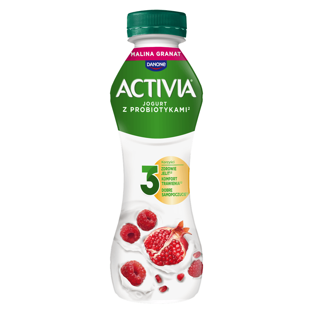 DANONE Drink Jogurt malina granat. 17,82 zl/kg