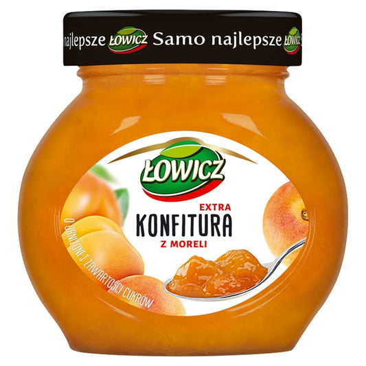 LOWICZ Konfitura morelowa niskoslodzona. 32,46 zl/kg