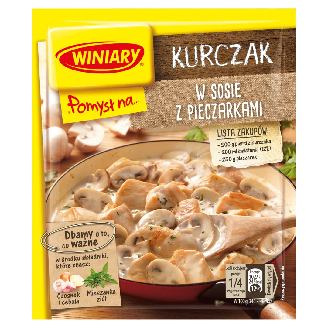 WINIARY POMYSL NA … Kurczak z pieczarkami. 124,69 zl/kg