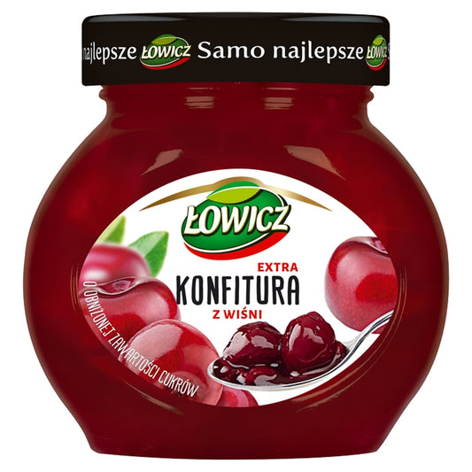 LOWICZ Konfitura wisniowa niskoslodzona. 32,46 zl/kg